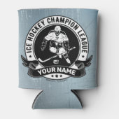 パーソナライズされたホッケー選手アイスリンクチームアスリート 缶クーラー (正面)