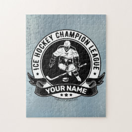 パーソナライズされたホッケー選手 アイスリンク チーム アスリート ジグソーパズル