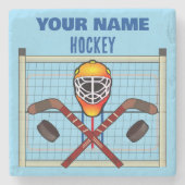 パーソナライズされたホッケー ストーンコースター (正面)