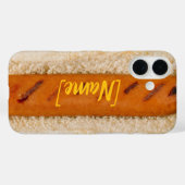 パーソナライズされたホットドッグマスタード 名前 食品 フォト Case-Mate iPhoneケース (裏面 (横))