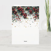 パーソナライズされたホリデーカードのデザイン カード (裏面)