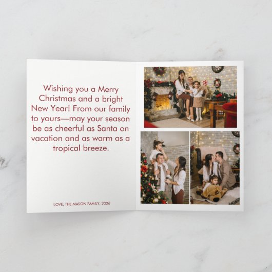 パーソナライズされたホリデーカードデザイン カード (内部)