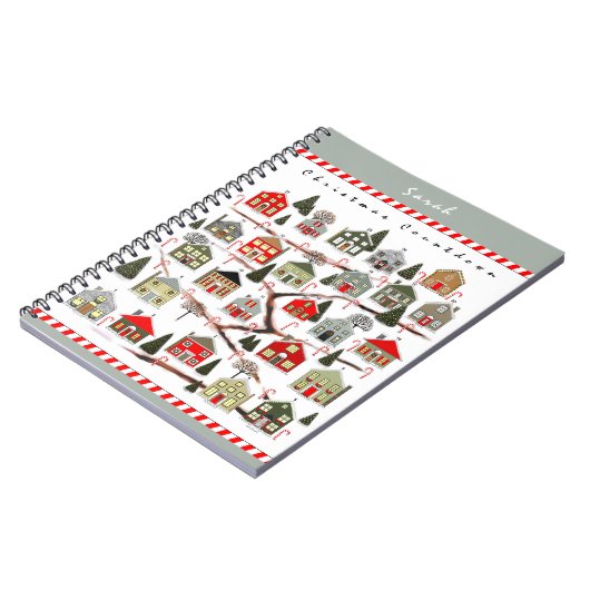 パーソナライズされたホリデープランナー クリスマスカウントダウン ノートブック (左側)