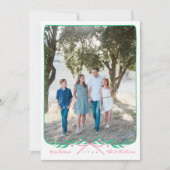 パーソナライズされたホリデーリース(ピンクバウ) シーズンカード (正面)