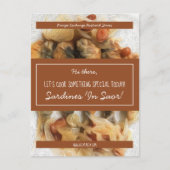 パーソナライズされたホワイトスクリプトブラウンレシピ交換 ポストカード (正面)