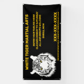 パーソナライズされたホワイトタイガー武術アーカスタマイズツ 横断幕 (縦)