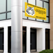 パーソナライズされたホワイトタイガー武術アーカスタマイズツ 横断幕 (ビルの外側)