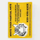 パーソナライズされたホワイトタイガー武術アーカスタマイズツ 横断幕 (縦)