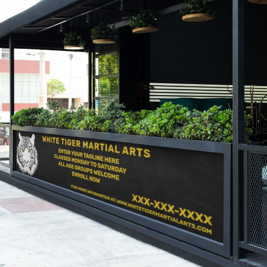 パーソナライズされたホワイトタイガー武術アーカスタマイズツ 横断幕