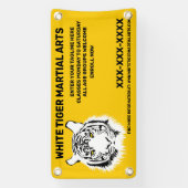 パーソナライズされたホワイトタイガー武術アーカスタマイズツ 横断幕 (縦)