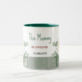 パーソナライズされたホワイトローズ フラワーマグ エレガント カスタム ツートーンマグカップ (中央)