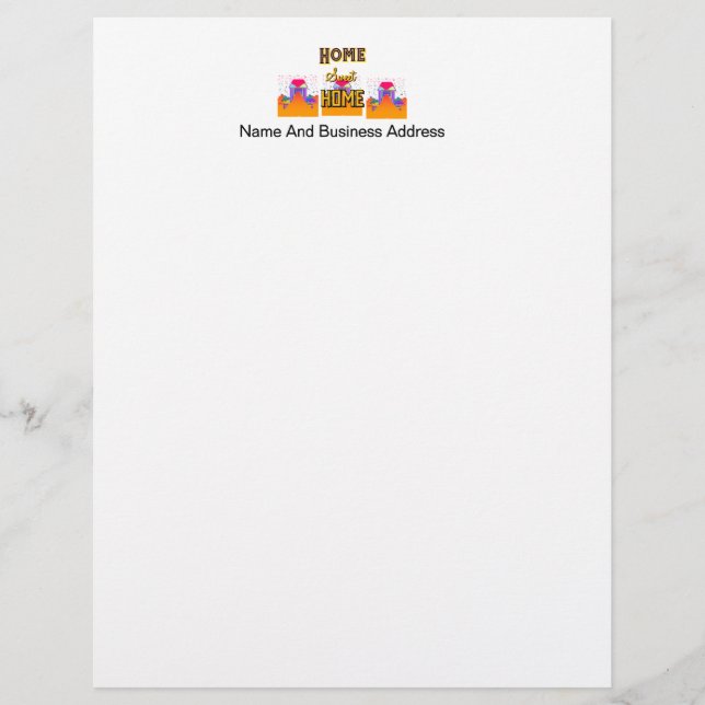 パーソナライズされたホームスイートホーム実在エテート レターヘッド (正面)