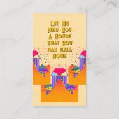 パーソナライズされたホームスイートホーム実在エテート 名刺 (裏面)