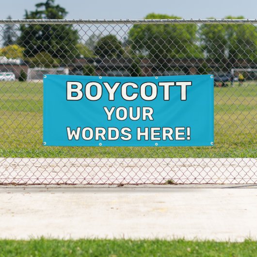 パーソナライズされたボイコット旗 横断幕 (インサイチュ)