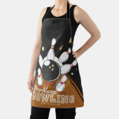 パーソナライズされたボウリングをする人、 クリケットの投手ストライクボーリングレーンのボールピン エプロン (インサイチュ)