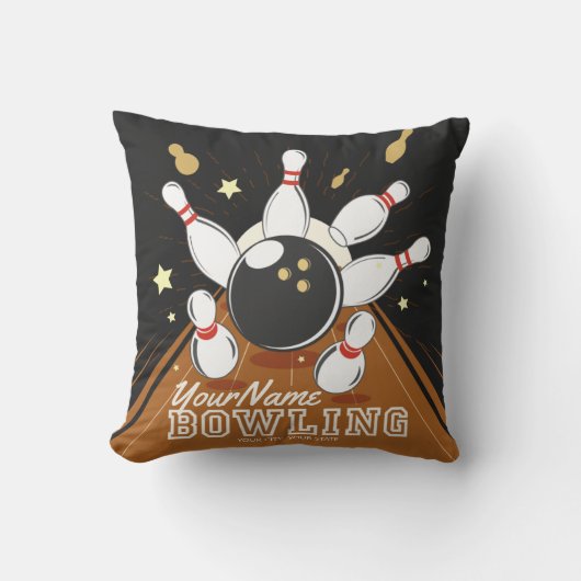 パーソナライズされたボウリングをする人、 クリケットの投手ストライクボーリングレーンのボールピン クッション (正面)