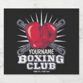 パーソナライズされたボクシンググローブ ファイター チャンピオン ボクサー ビールラベル (シングルラベル)