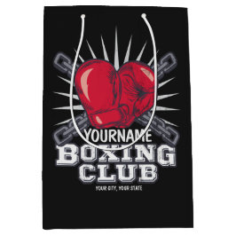 パーソナライズされたボクシンググローブ ファイター チャンピオン ボクサー ミディアムペーパーバッグ