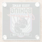 パーソナライズされたボクシングチャンピオンズボクサーフィットネスジム ガラスコースター (裏面)