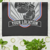 パーソナライズされたボクシングチャンピオンズボクサーフィットネスジム キッチンタオル (折り畳み)