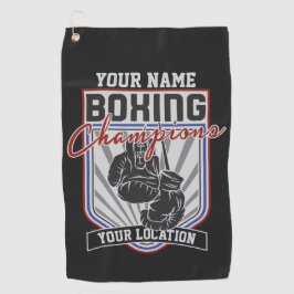 パーソナライズされたボクシングチャンピオンズボクサーフィットネスジム ゴルフタオル