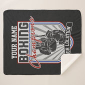 パーソナライズされたボクシングチャンピオンズボクサーフィットネスジム シェルパブランケット (正面(横))