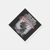 パーソナライズされたボクシングチャンピオンズボクサーフィットネスジム スタンダードカクテルナプキン (角)
