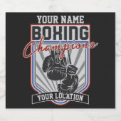 パーソナライズされたボクシングチャンピオンズボクサーフィットネスジム ビールラベル (シングルラベル)