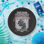 パーソナライズされたボクシングチャンピオンズボクサーフィットネスジム  ペーパープレート (パーティー)