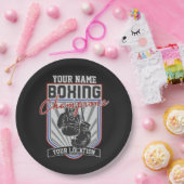 パーソナライズされたボクシングチャンピオンズボクサーフィットネスジム  ペーパープレート (パーティー)