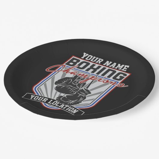 パーソナライズされたボクシングチャンピオンズボクサーフィットネスジム  ペーパープレート