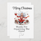 パーソナライズされたボスからのクリスマスカード シーズンカード (正面/裏面)