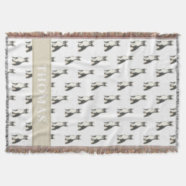 パーソナライズされたボストンテリア スローブランケット