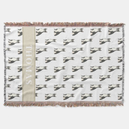 パーソナライズされたボストンテリア スローブランケット (正面)