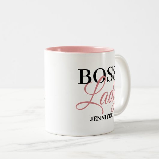 パーソナライズされたボスレディマグ ツートーンマグカップ (正面右)