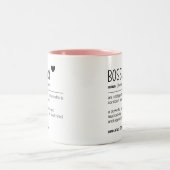 パーソナライズされたボスレディ定義ワークビースティギフト ツートーンマグカップ (中央)