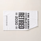 パーソナライズされたボス退職伝説あり退職した ハンドタオル (ハンドタオル)