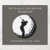 パーソナライズされたボトルラベル バチェラーゴルフ週末 ビールラベル (シングルラベル)