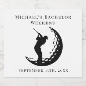 パーソナライズされたボトルラベル バチェラーゴルフ週末 ビールラベル (シングルラベル)