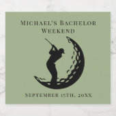 パーソナライズされたボトルラベル バチェラーゴルフ週末 ビールラベル (シングルラベル)