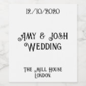 パーソナライズされたボトルラベル。 ワインラベル (シングルラベル)