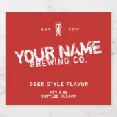 パーソナライズされたボトルラベル – 独自の単語を追加する ビールラベル (シングルラベル)