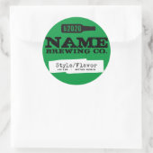 パーソナライズされたボトルラベル – 独自の単語を追加する ラウンドシール (バッグ)