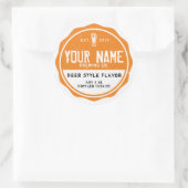 パーソナライズされたボトルラベル – 独自の単語を追加する ラウンドシール (バッグ)