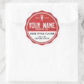 パーソナライズされたボトルラベル – 独自の単語を追加する ラウンドシール (バッグ)