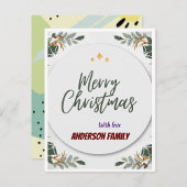 パーソナライズされたボヘミアンチックなエレガンスが光るクリスマスグリーティング シーズンカード