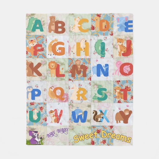 パーソナライズされたボヘミアンヴィンテージ フリースブランケット (正面)