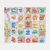 パーソナライズされたボヘミアンヴィンテージ フリースブランケット (正面(横))