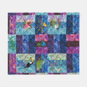 パーソナライズされたボヘミアンヴィンテージ フリースブランケット (正面(横))