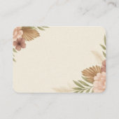 パーソナライズされたボホウェディング フラット プレース カード | カスタム (裏面)